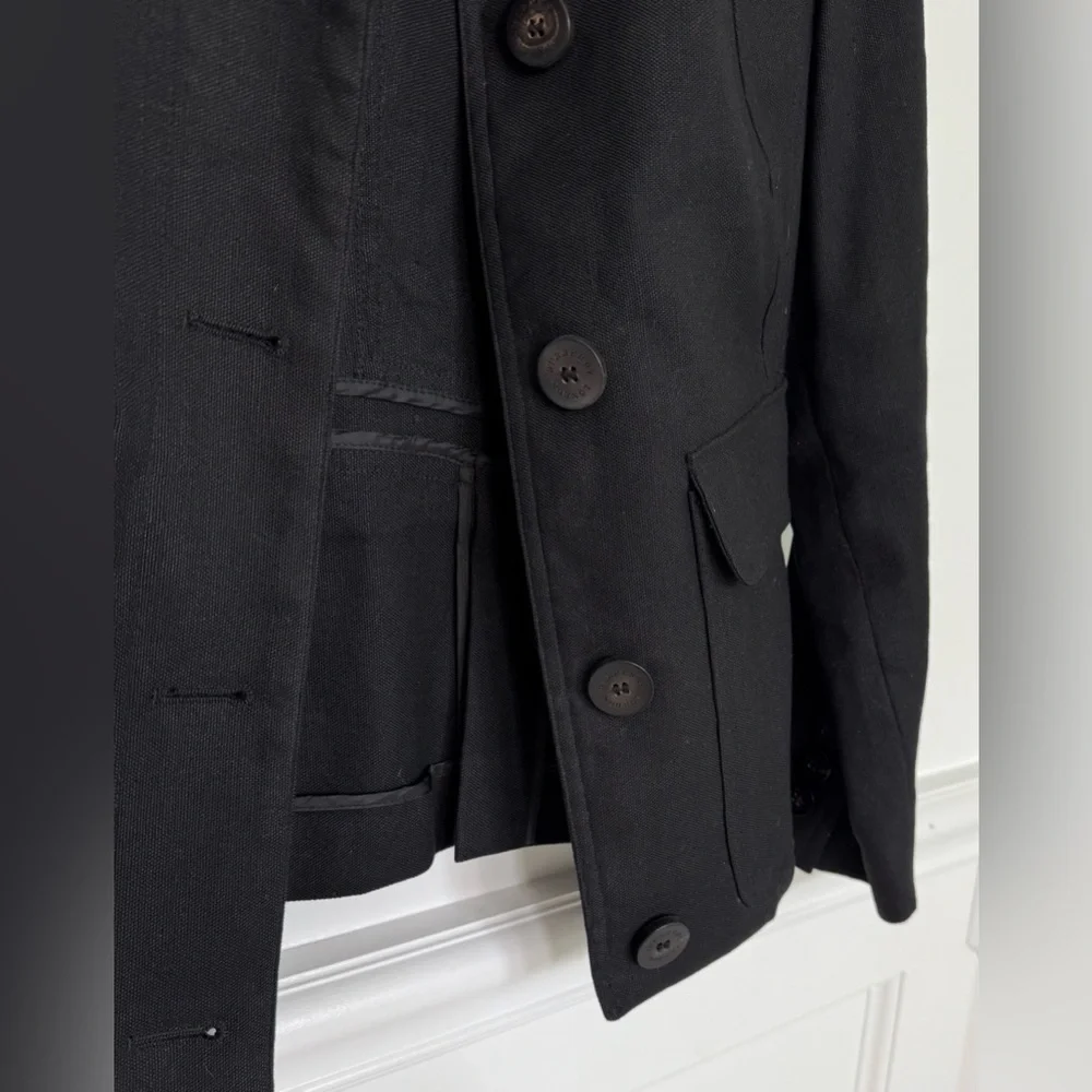 Burberry London Black Silk Cotton Weave Jacket • 4 - Picture 7 of 15